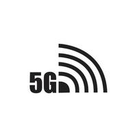 5g icono vector diseño plano