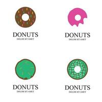 plantilla de vector de logotipo de ilustración de donuts