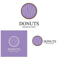 plantilla de vector de logotipo de ilustración de donuts