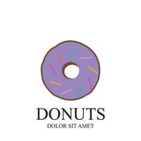 plantilla de vector de logotipo de ilustración de donuts