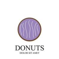 plantilla de vector de logotipo de ilustración de donuts