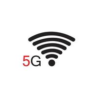 5g icono vector diseño plano