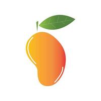 Diseño de ilustración de icono de vector de fruta de mango