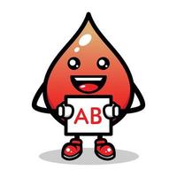 Blood mascot design vector