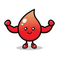 Blood mascot design vector