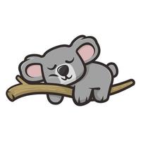 lindo koala mascota ilustración vectorial vector