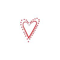 Hand drawn hearts. Design elements for Valentine day. vector