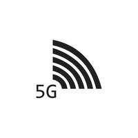 5g icono vector diseño plano