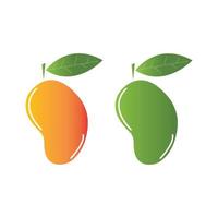 Diseño de ilustración de icono de vector de fruta de mango