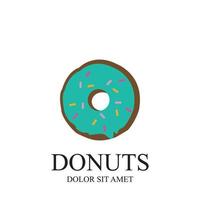 plantilla de vector de logotipo de ilustración de donuts