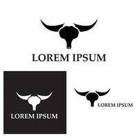 Bull horn logo and symbol template icons app vector