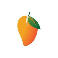 Diseño de ilustración de icono de vector de fruta de mango