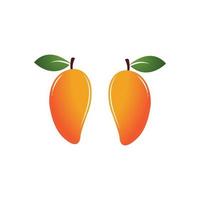 Diseño de ilustración de icono de vector de fruta de mango