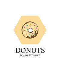 plantilla de vector de logotipo de ilustración de donuts