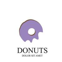 plantilla de vector de logotipo de ilustración de donuts