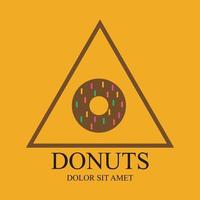 plantilla de vector de logotipo de ilustración de donuts