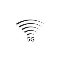 5g icono vector diseño plano