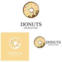 plantilla de vector de logotipo de ilustración de donuts