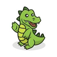 cute crocodile mascot vector