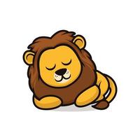 Cute baby lion vector