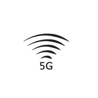 5g icono vector diseño plano