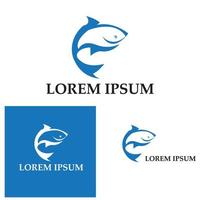 Fish logo template. Creative vector symbol