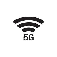 5g icono vector diseño plano