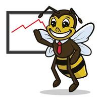 Premium Bee mascot design vector