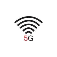 5g icono vector diseño plano