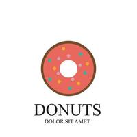 plantilla de vector de logotipo de ilustración de donuts