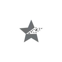 estrella logo icono vector plantilla