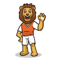 Lion smile cute mascot design vector