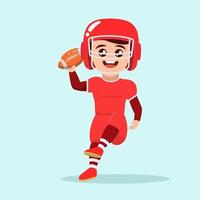 Cute rugby player vector