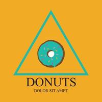 plantilla de vector de logotipo de ilustración de donuts