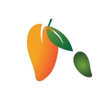 Diseño de ilustración de icono de vector de fruta de mango