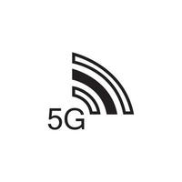 5g icono vector diseño plano