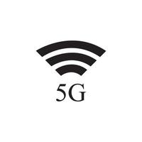 5g icono vector diseño plano