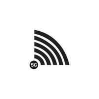 5g icono vector diseño plano