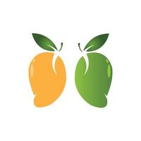 Diseño de ilustración de icono de vector de fruta de mango