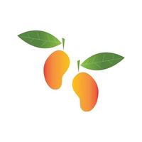 Diseño de ilustración de icono de vector de fruta de mango