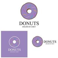 Donuts illustration logo vector template