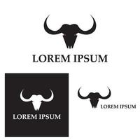 Bull horn logo and symbol template icons app vector