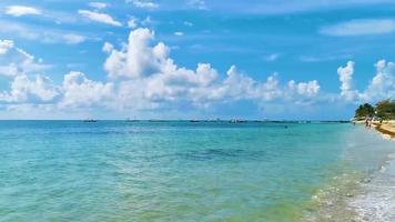 tropisk mexikansk strand panorama playa 88 playa del carmen mexico. video