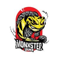 predator fish,monster mascot logo ,illustration fish vector