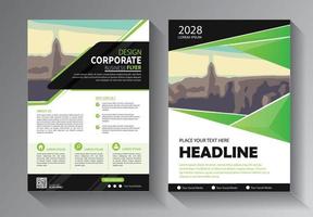 flyer business template for brochure annual report with modern idea vector