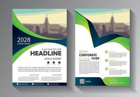 flyer business template for brochure annual report with modern idea vector