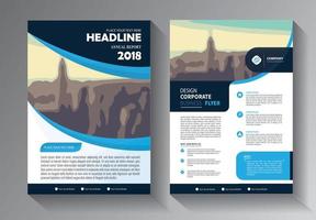 flyer business template for brochure annual report with modern idea vector