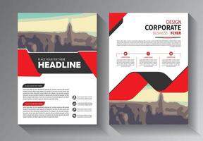 flyer business template for brochure annual report with modern idea vector