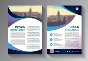 flyer business template for brochure annual report with modern idea vector