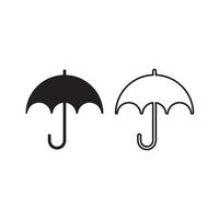 umbrella icons, with black color and line art, perfect for adding to your collection of weather themed icons vector